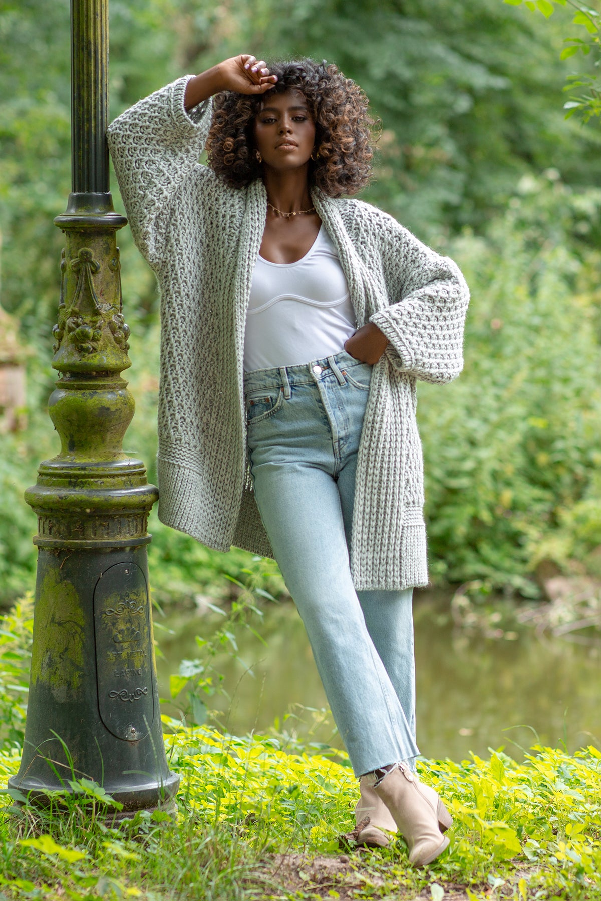 Chunky Knit Kardigan Alpaka / Wolle