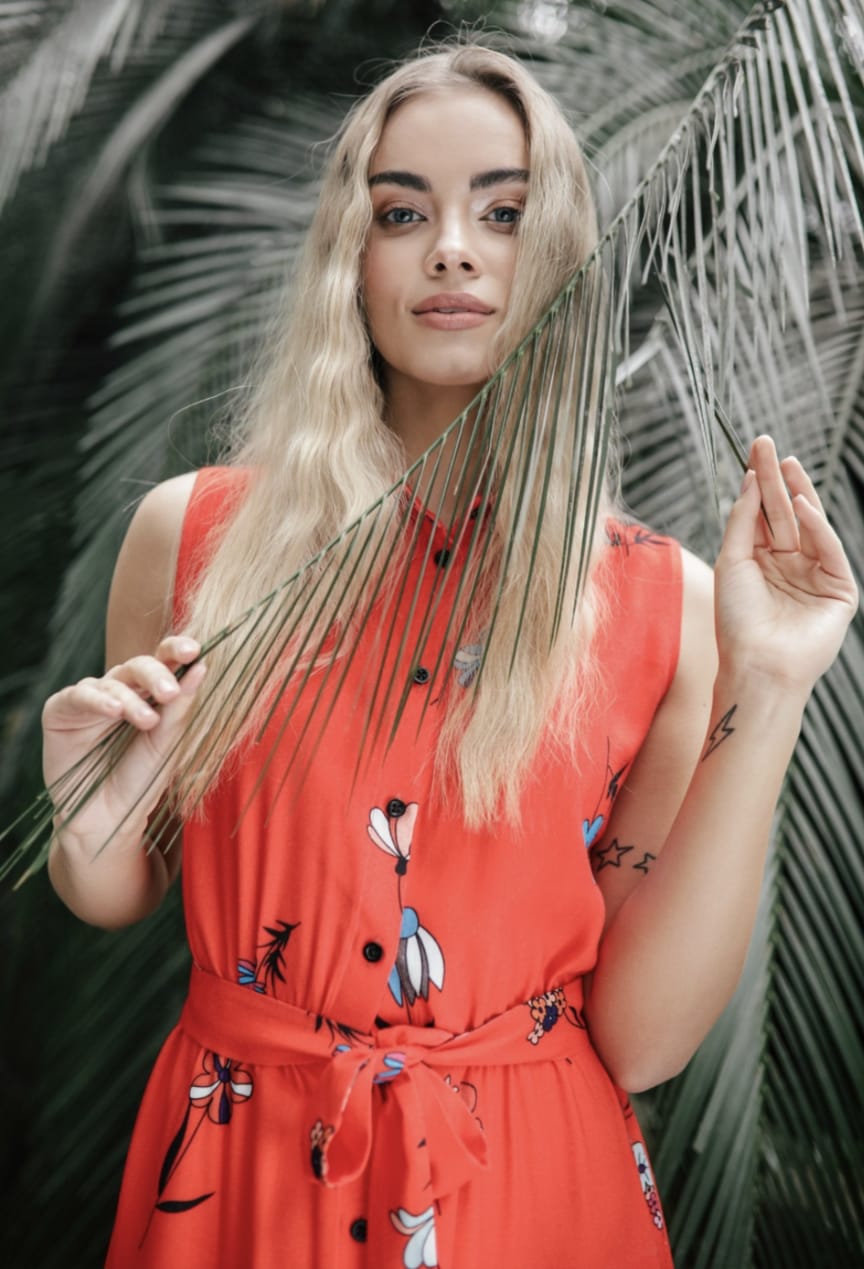 Viskose Midi Kleid