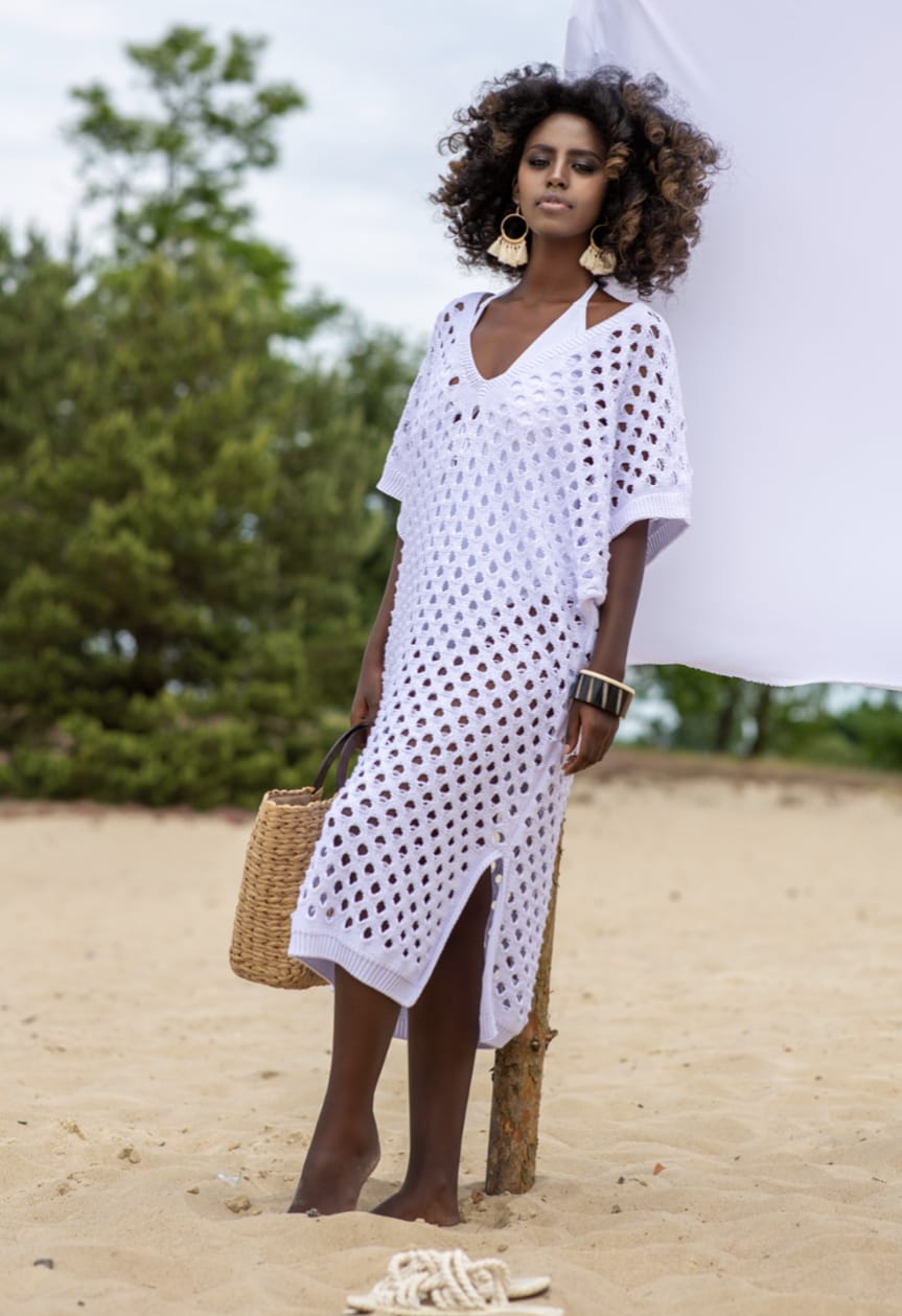 Strand Kleid / Tunika Bamboo Cotton