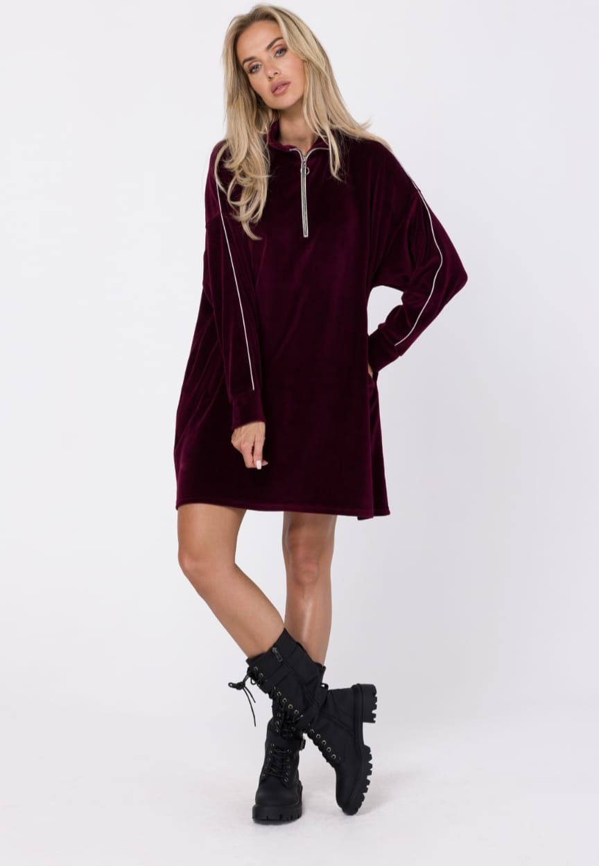 Velour Alltags Kleid MIA