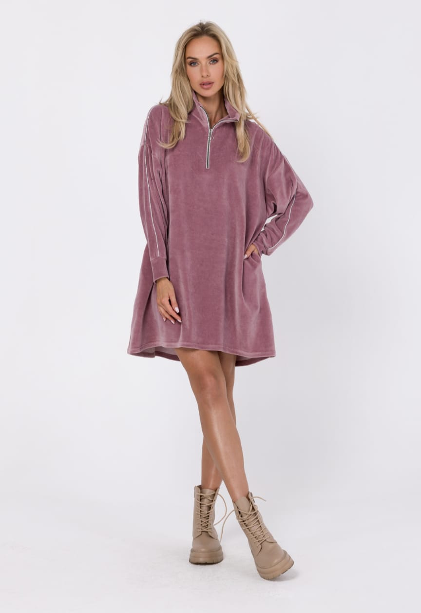 Velour Alltags Kleid MIA