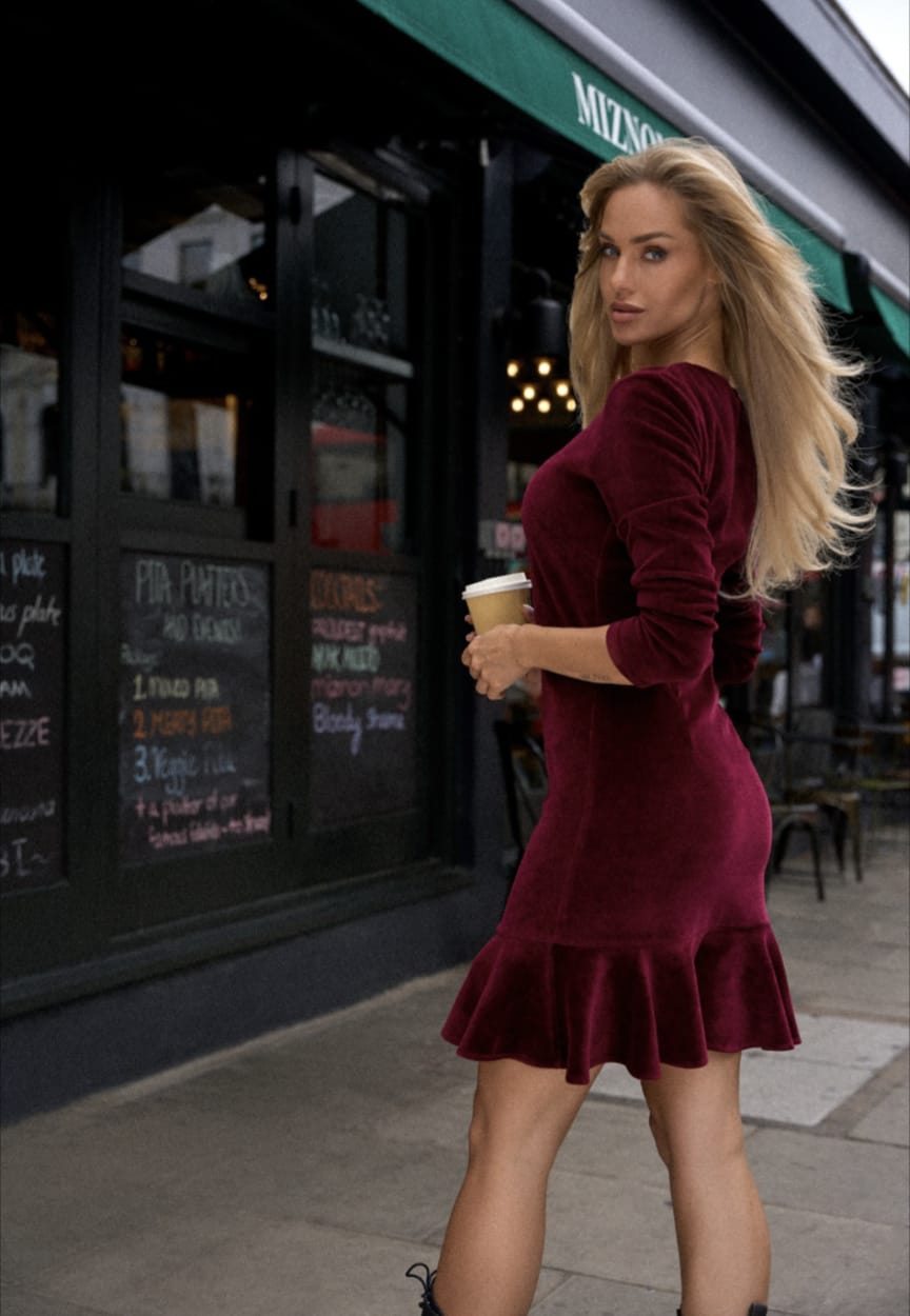 Velours Kleid PETRA