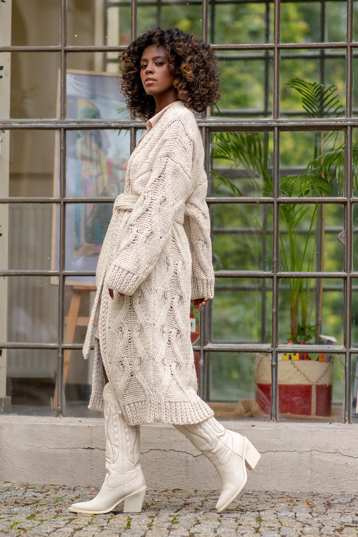 Cardigan MIDI (Alpaka, Wolle)