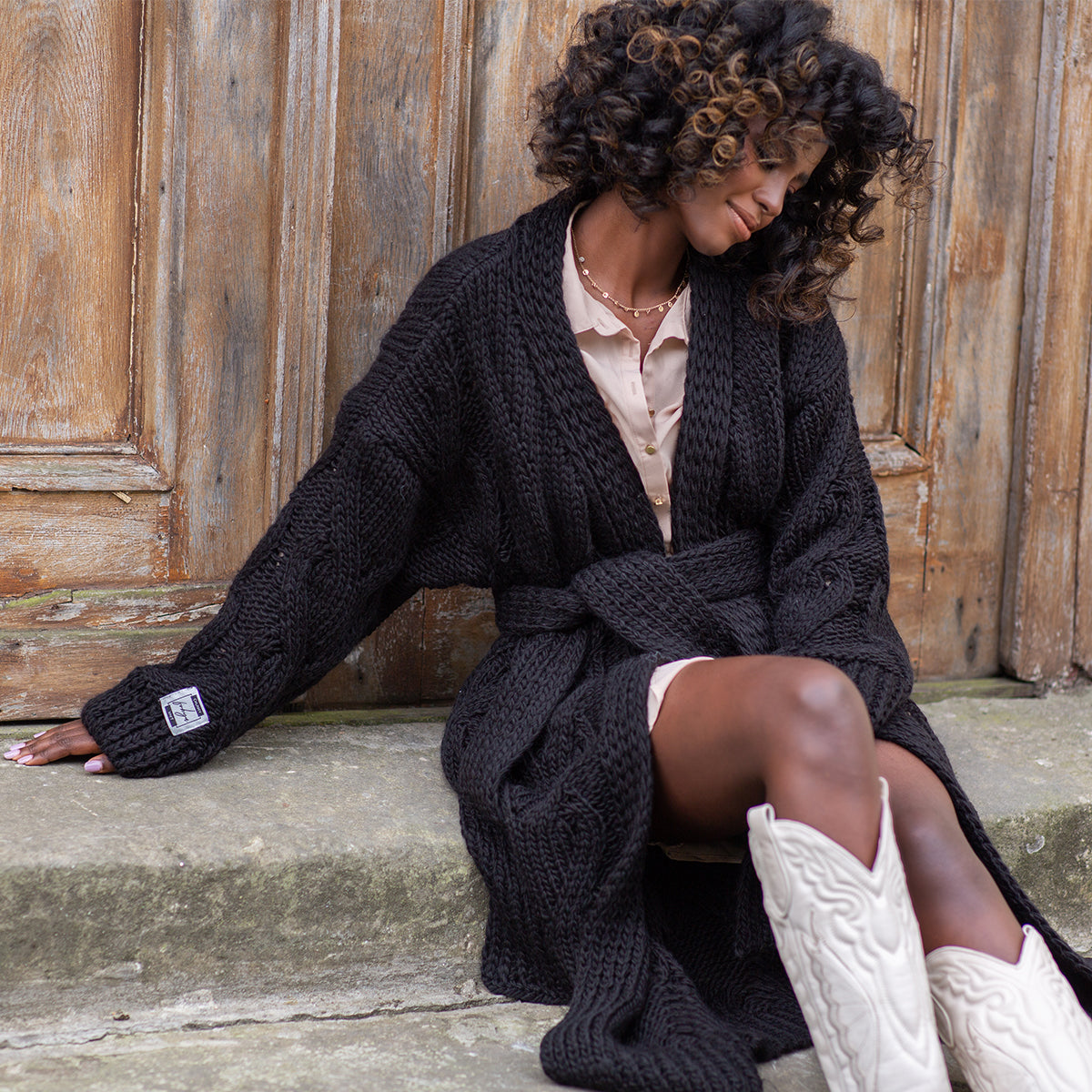 Cardigan MIDI (Alpaka, Wolle)