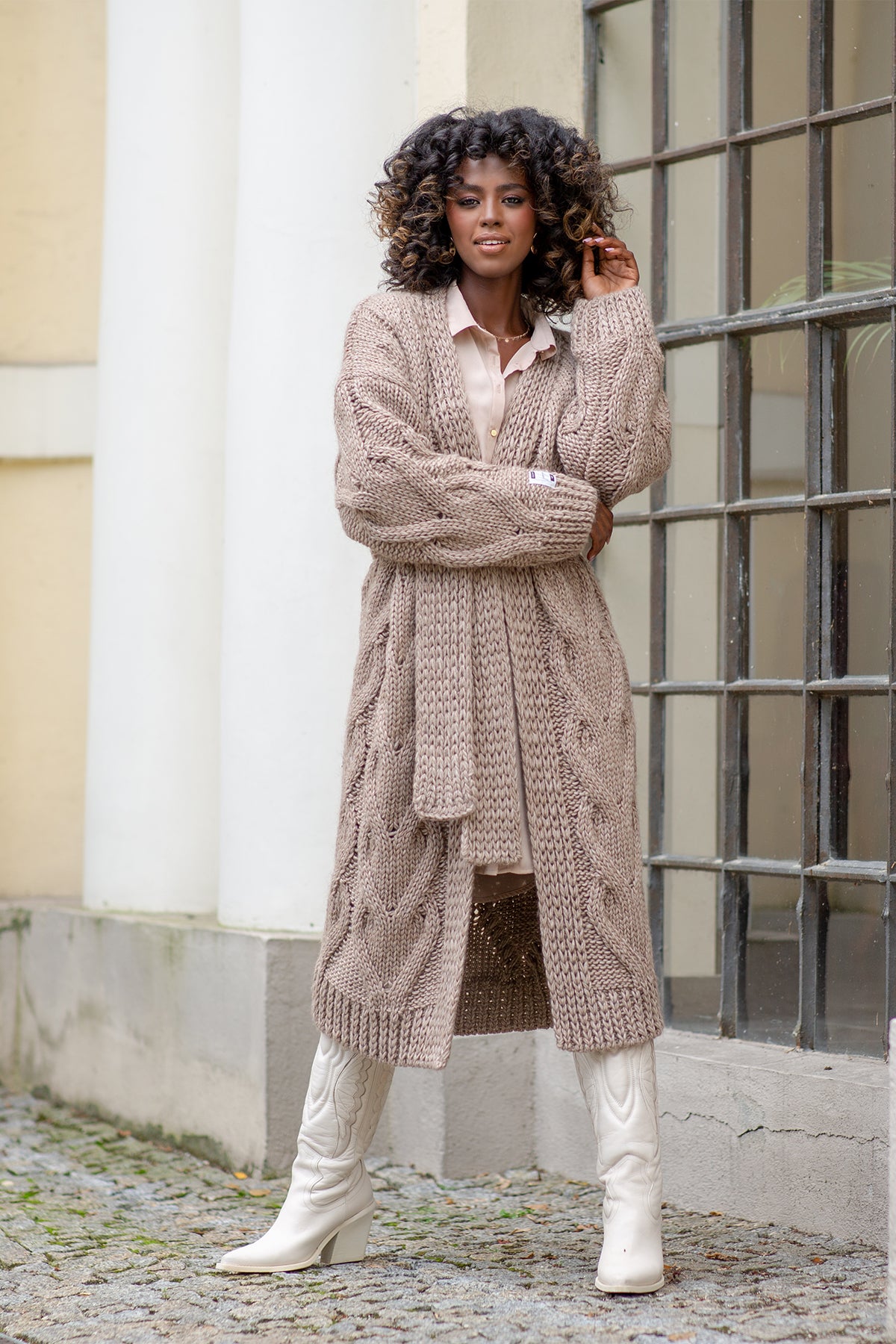 Cardigan MIDI (Alpaka, Wolle)