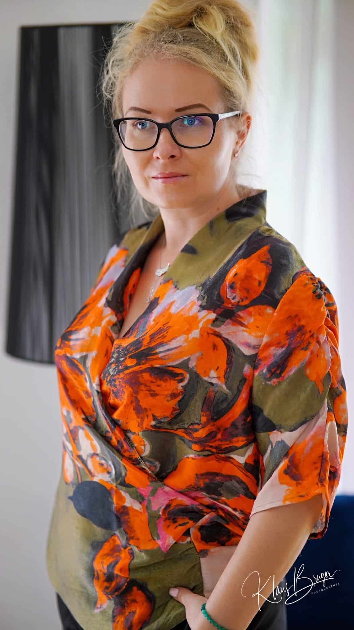 Damenbluse mit Blumenmuster