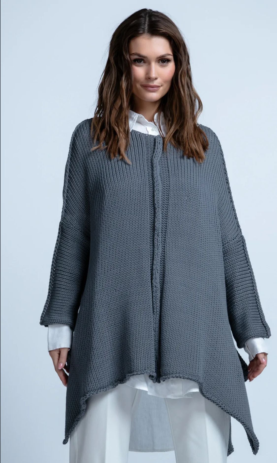 Asymmetrischer Pullover aus Organische Baumwolle